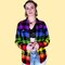 Tie Dye Rainbow Flannel - Rainbow Pride Flag Buffalo Plaid Shirt product 4